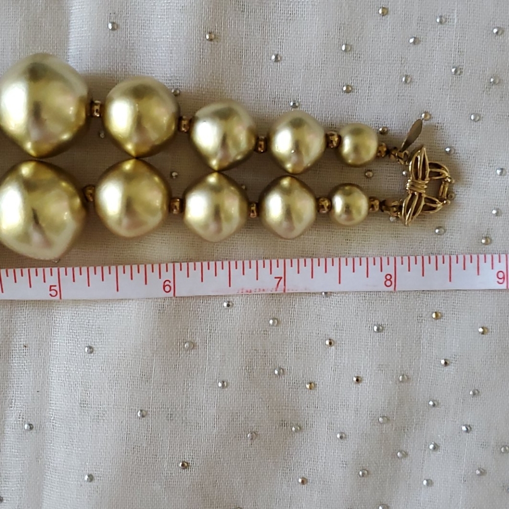 Marvella Faux Gold pearl Braclet - Picture 5 of 8